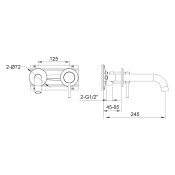 Kohlman Axel QW180A Skrytá umývadlová batéria Chrome